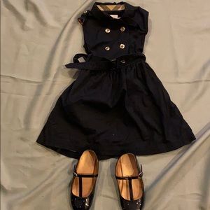 Burberry Girls Belted Short sleeve dress